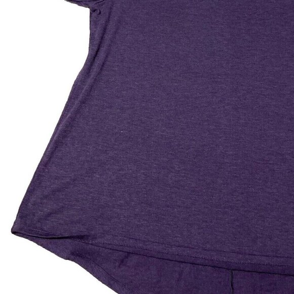 NAIF Women’s Sz XXL Purple Blouse Top Short Tie Sleeves Shirt Plus Size 2XL - Picture 4 of 13